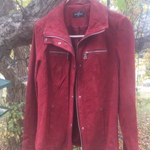 Russet red suede jacket